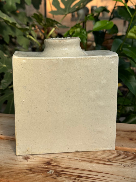 Grand vase rectangulaire – émail Shino maison – 07